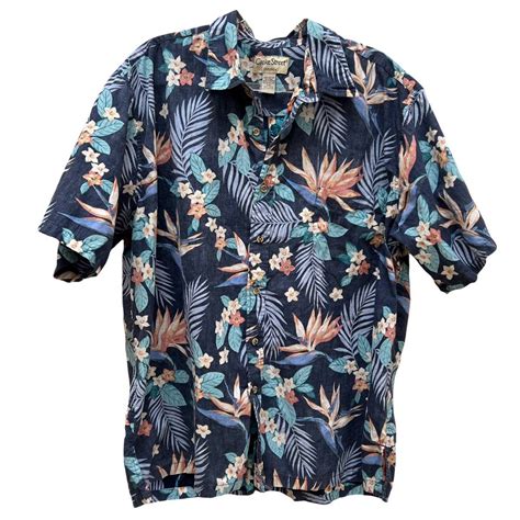 Hawaiian Shirt Cooke Street Honolulu Reverse Print Floral Hawaiian Shir