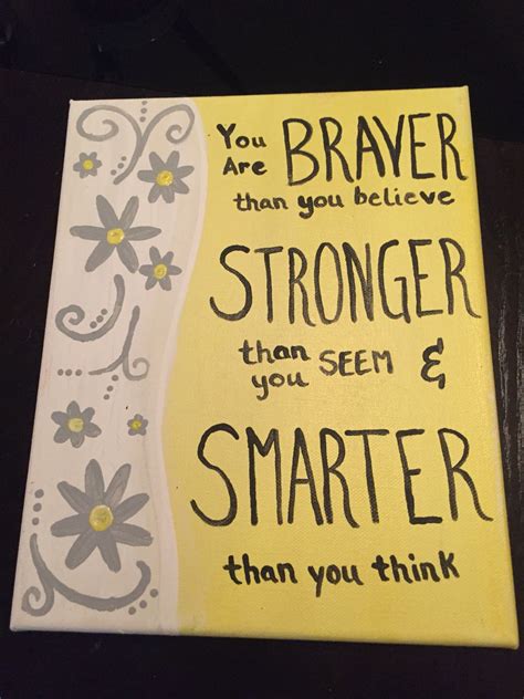 To be human, you've got to want. You are braver than you believe, stronger than you seem ...