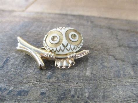 Vintage Owl Brooch By Avon Perfect Small Vintage Owl Pin For Etsy