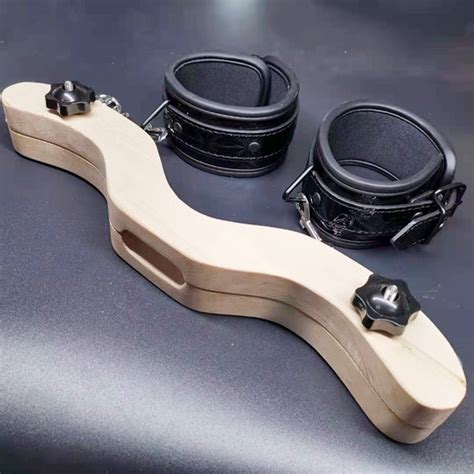 Wood Sm Sex Toys Cock And Ball Stretcher Scrotal Fixture Connect Ankle