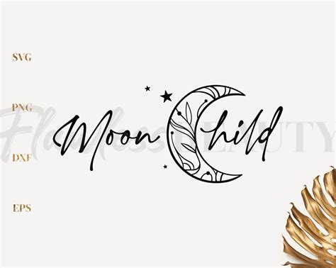 Moon Child Svg Crescent Moon Svg Moon Phase Svg Stay Wild Etsy