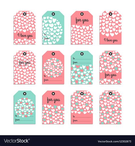 Collection Of Cute T Tag Royalty Free Vector Image