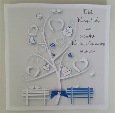 Large Personalised On Our Sapphire Wedding Anniversary Card Wife