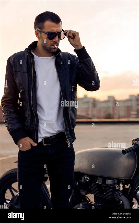 Biker Smoking High Resolution Stock Photography And Images Alamy
