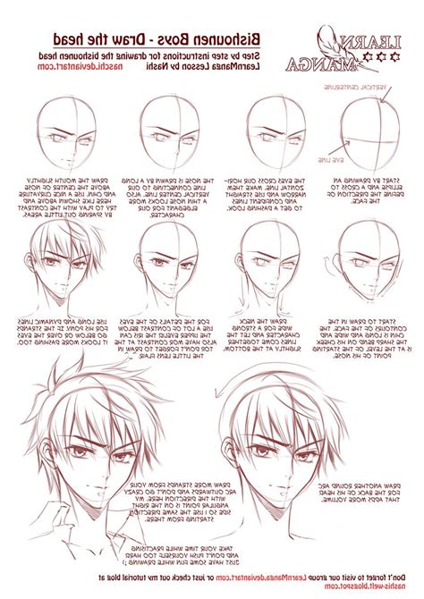 How To Draw Anime Step By Step Learn Manga Bishounen Boys Draw The