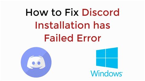 How To Fix Discord Installation Has Failed Updated Youtube