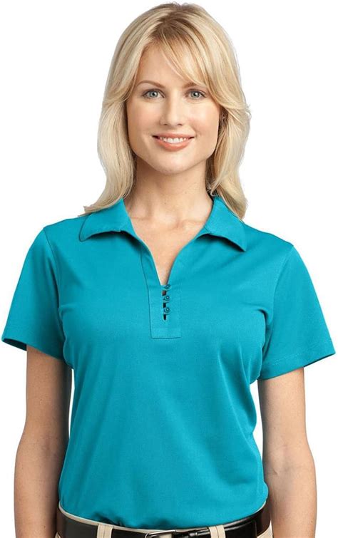 Port Authority Womens Performance Pique Polo Shirtdeep Teal Blue