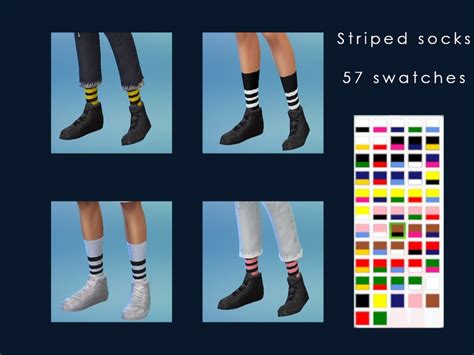 Striped Socks Male And Female The Sims 4 Catalog