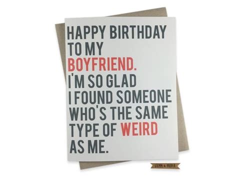 Funny Boyfriend Birthday Card Boyfriends Birthday