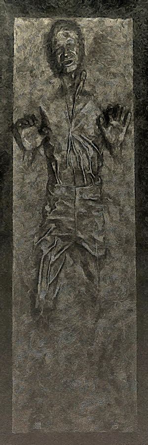 Han Solo Frozen In Carbonite 52 For Yoga Mat Brushed Iron Painting