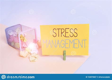 Handwriting Text Stress Management Concept Meaning Method Of Limiting