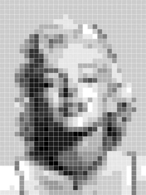 Marilyn Monroe Pixelated By Jeff Vorzimmer Pixel Art Grid Pixel