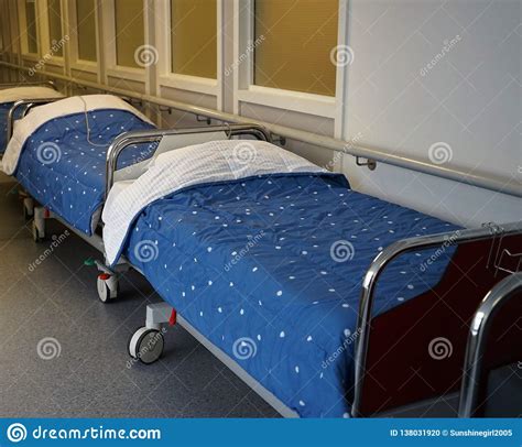 Hospital Beds In The Hallway Editorial Image Image Of Transportation