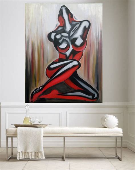 Red Nude Painting Print Large Erotic Art Erotic Nude Nude Etsy Canada