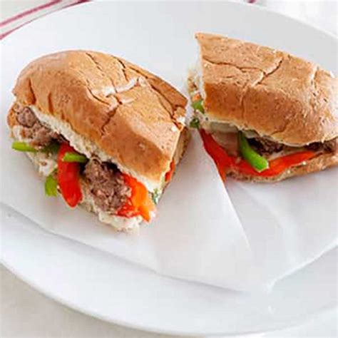 Simple Sausage Pepper Hoagie Sandwiches Laura Fuentes