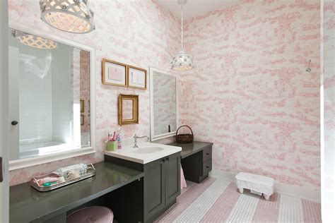 4.5 out of 5 stars. low vanities, striped tile & toile paper | Striped tile ...