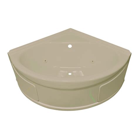 Whirlpool corner tubs assure a rejuvenating bathing experience! Shop Style Selections Almond Acrylic Corner Whirlpool Tub ...