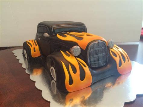 Hot Rod Cake By Angel Giggles Custom Cakes And Cookies Hot Rod Birthday