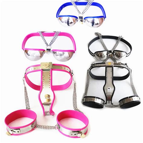 Aliexpress Com Buy Stainless Steel Female Chastity Belt Bra Thigh