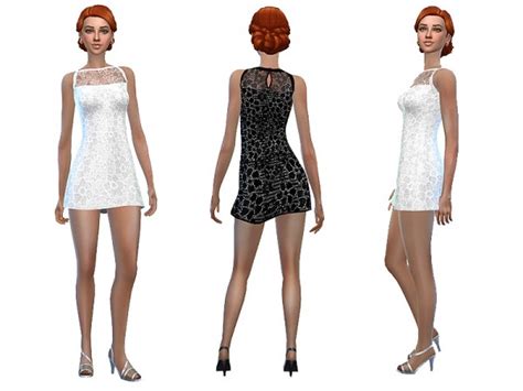 The Sims Resource Lace Dress By Simalicious • Sims 4 Downloads
