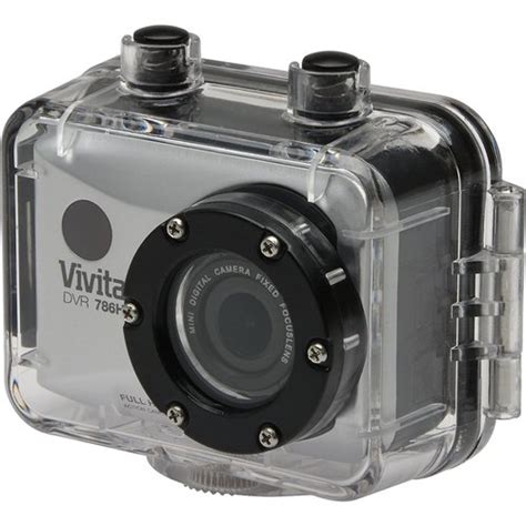 Vivitar Hd Action Waterproof Camera Camcorder Silver Dvr786hd Sil