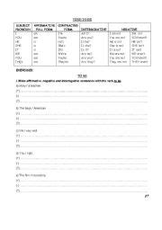 English Worksheets TO BE Verb To Be Affirmative Negative Interrogative The Best Porn Website