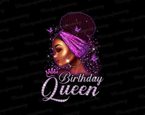 Afro Birthday Queen Png Birthday Queen Png Black Queen Etsy