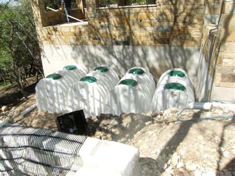 Underground Polyethylene Cistern To Store Rainwater Out Of Sight