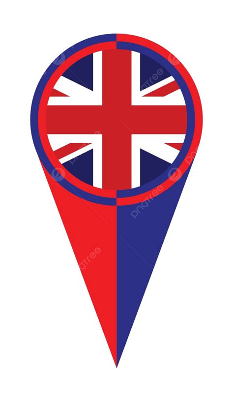 United Kingdom Map Pointer Location Flag Flag Red Cartoon Vector Flag