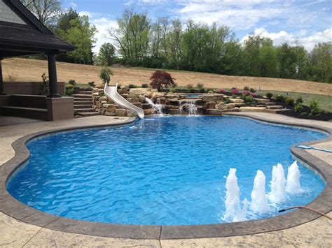 For the more adventurous, and those with slightly deeper pockets, you can make the shooting water light up with different colors. Water Features - Mid American Gunite Pools