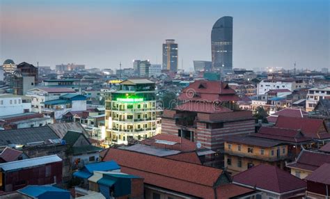 Urban City Skyline Phnom Penh Cambodia Asia Stock Image Image Of