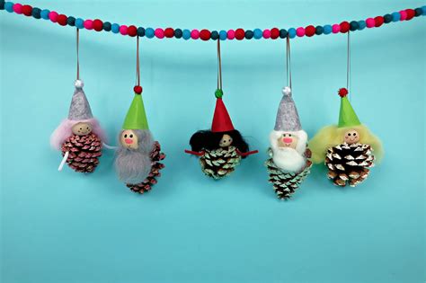 Diy Forest Gnome Pinecone Christmas Ornaments Giveaway