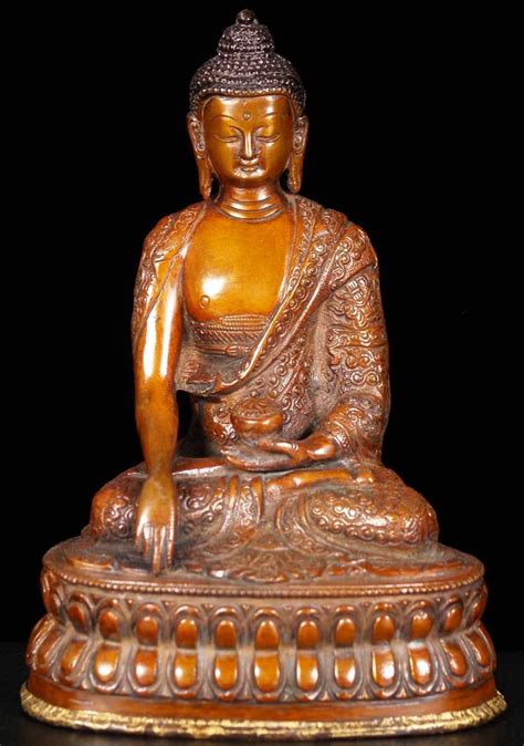 Sold Brass Brocade Robe Buddha Statue 8 Buddha Buddha Statue Statue