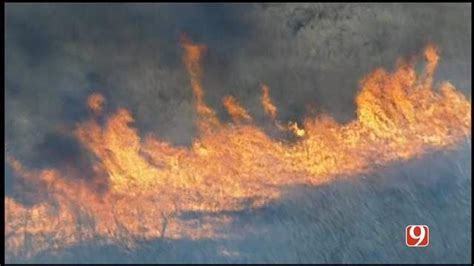 Two Grass Fires Burning Around Oklahoma City