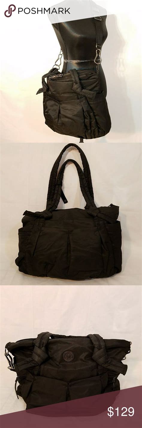 Lululemon Black Triumph Gym Tote Travel Bag