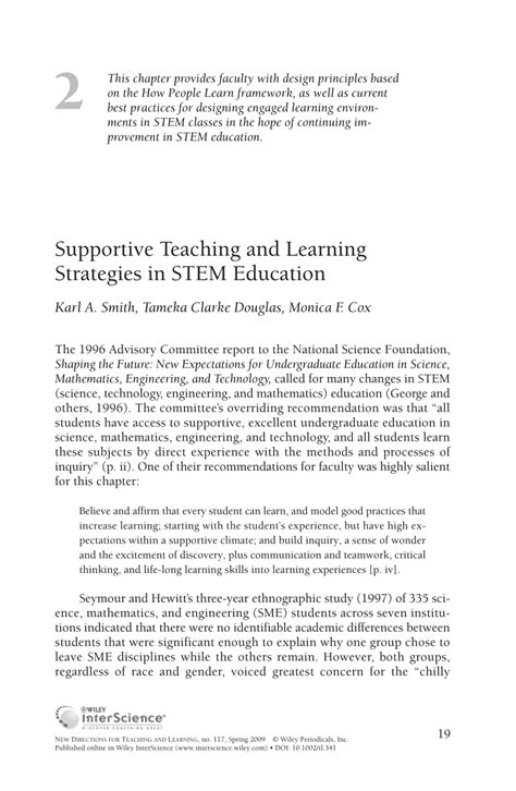 Teaching your students about learning strategies will help you: (PDF) Supportive teaching and learning strategies in STEM ...