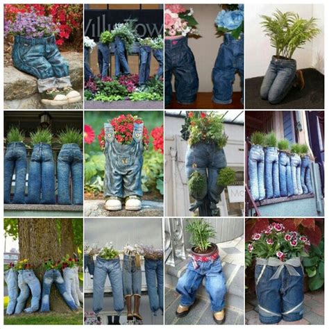 25 Best Jeans Planters Images On Pinterest Creativity Gardening And