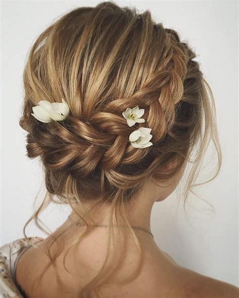 Beautiful And Unique Updo With Braid Wedding Hairstyle Ideas Fab Mood