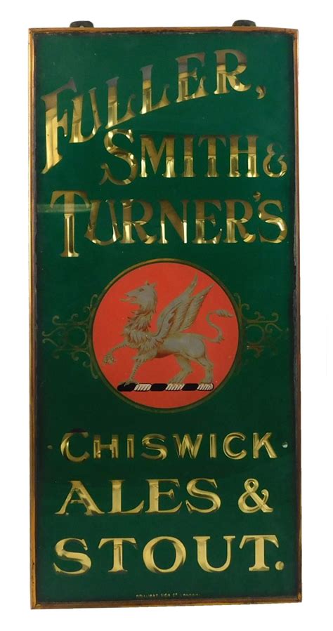 Lot Fuller Smith And Turners Sign Composed Of Multiple Sheets Of