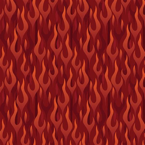Red Hot Flames Fire Seamless Repeating Pattern Digital Art By Jeff