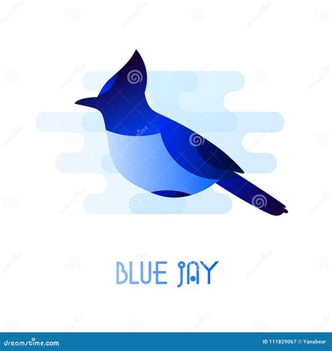 Blue Jay Icon In Flat Style Vector Stock Vector Illustration Of