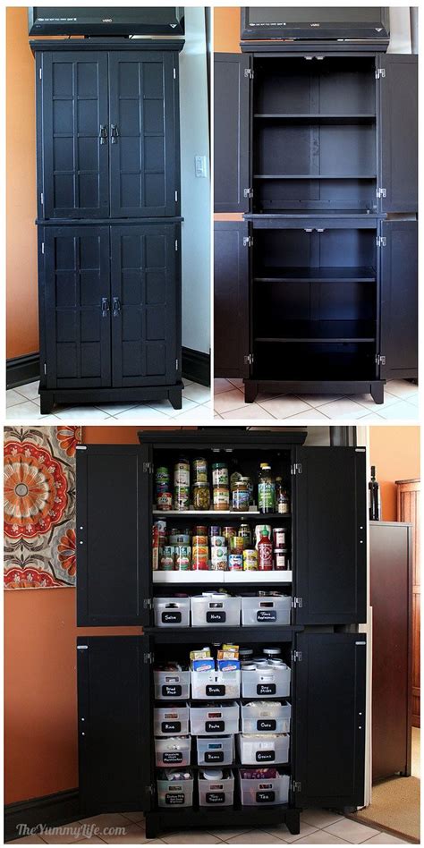 Best natural ways for cleaning wood cabinets. Instant DIY Pantry Cabinet. An easy kitchen storage ...