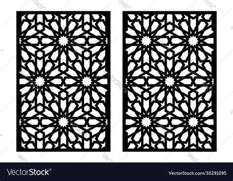 Set Decorative Panels For Laser Cutting Royalty Free Vector