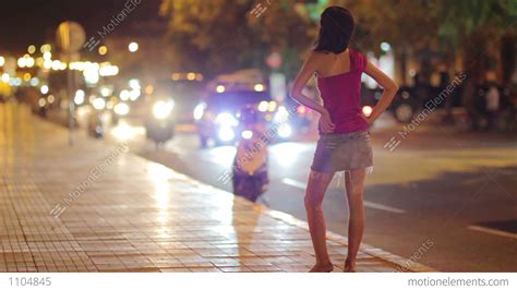 Prostitute Waiting Costumer At Night Stock Video 1104845