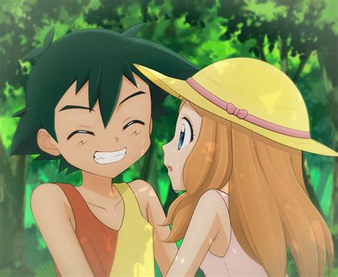 Ash Ketchum And Serena Pokemon And More Drawn By Kouzuki Reshika Danbooru