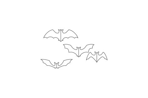 Halloween Animal Bat Outline Graphic By Patternspacestudio · Creative