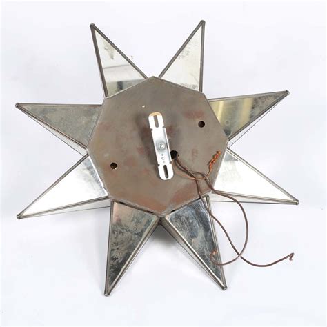 Moravian Star Mercury Glass Star Flush Mount Light Fixture Ebth