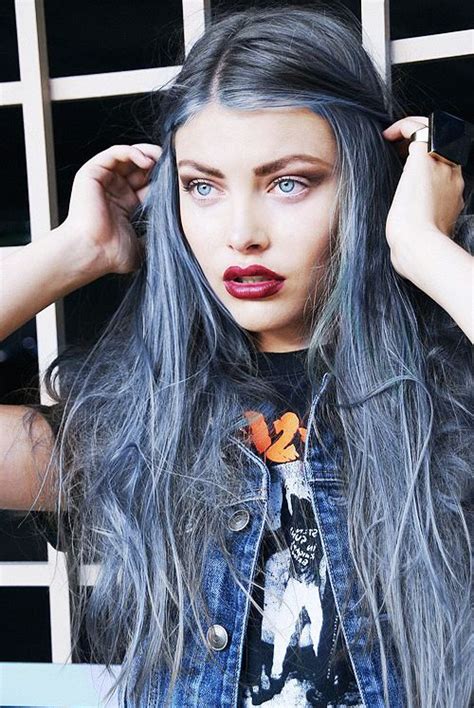 Watch me take her hair from basic blonde to a funky electric blue and titanium grey. 20 Grey Blue Hair Color Trend For Women