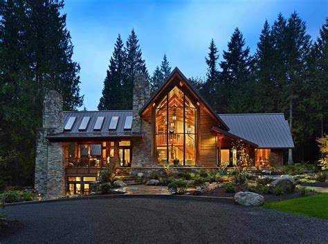 Rustic Contemporary Home Nestled In Secluded Forests Of