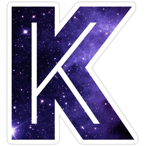 The Letter K Space Stickers By Mike Gallard Redbubble